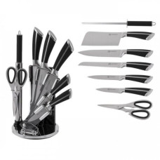 Набор кухонных ножей на подставке EDENBERG EB-3611 ножи для кухни 9 предметов с овочечисткой и мусатом