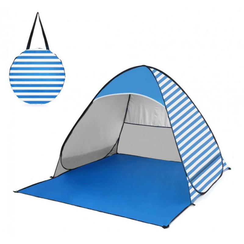 Намет пляжний автоматичний Stripe 150х165х110 см блакитний