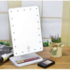 Настільне косметичне дзеркало для макіяжу з підсвічуванням Magic Makeup Mirror (біле)