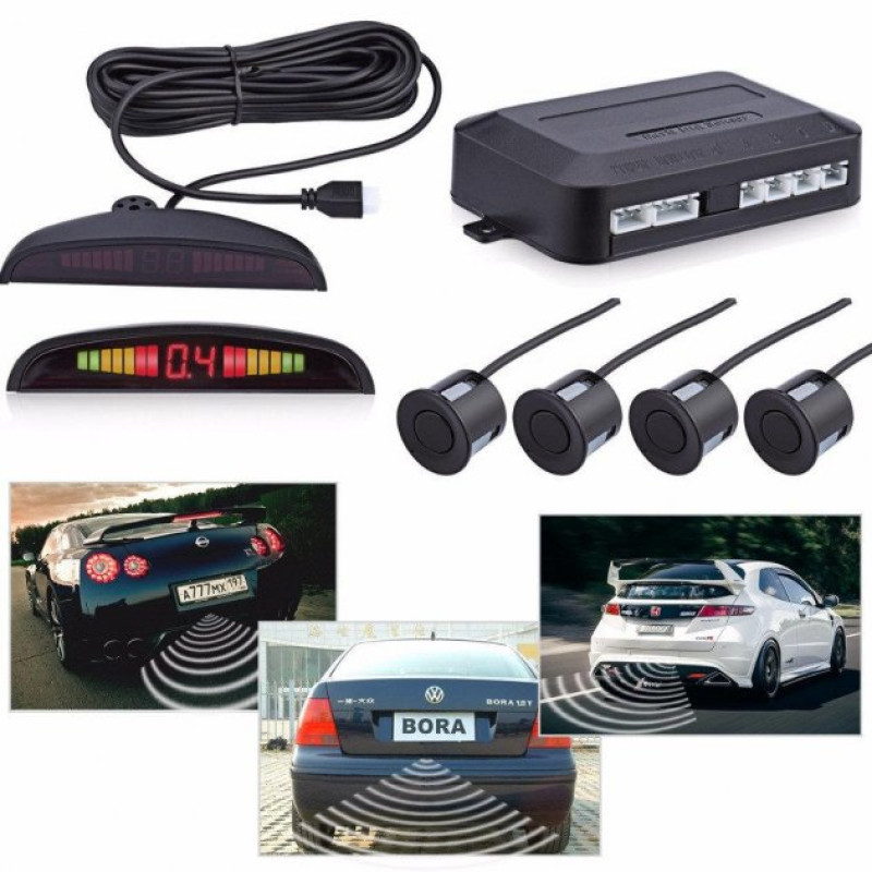 Парктронік на 4 датчики паркувальний радар з дисплеєм Assistant Parking Sensor PS-201