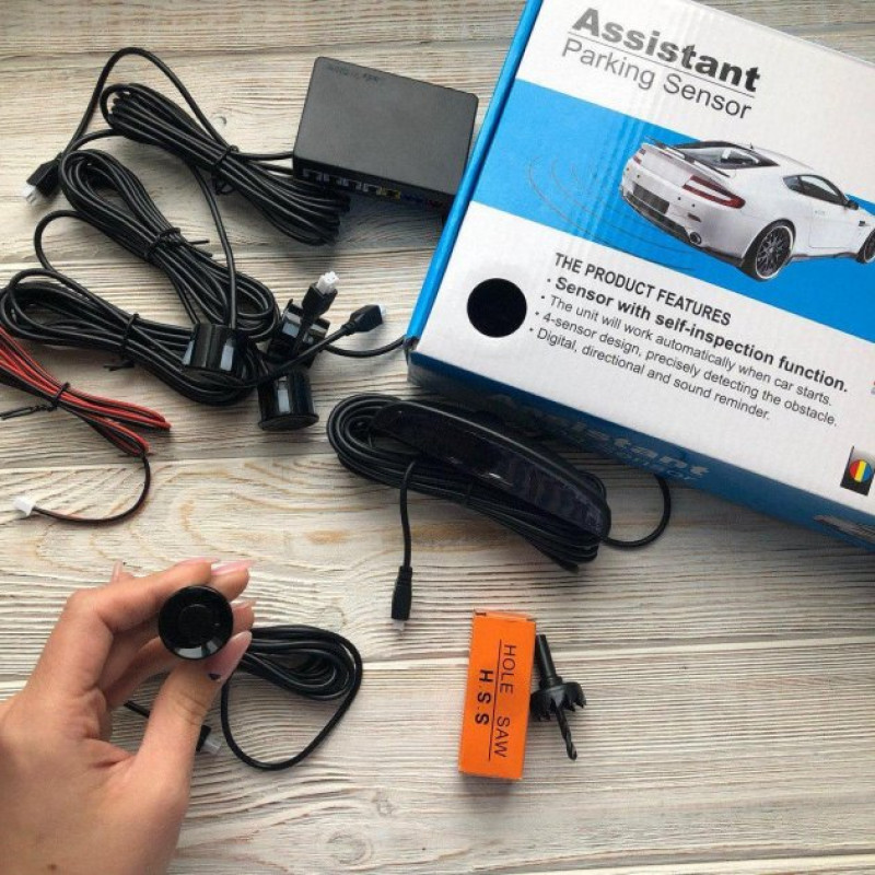 Парктронік на 4 датчики паркувальний радар з дисплеєм Assistant Parking Sensor PS-201
