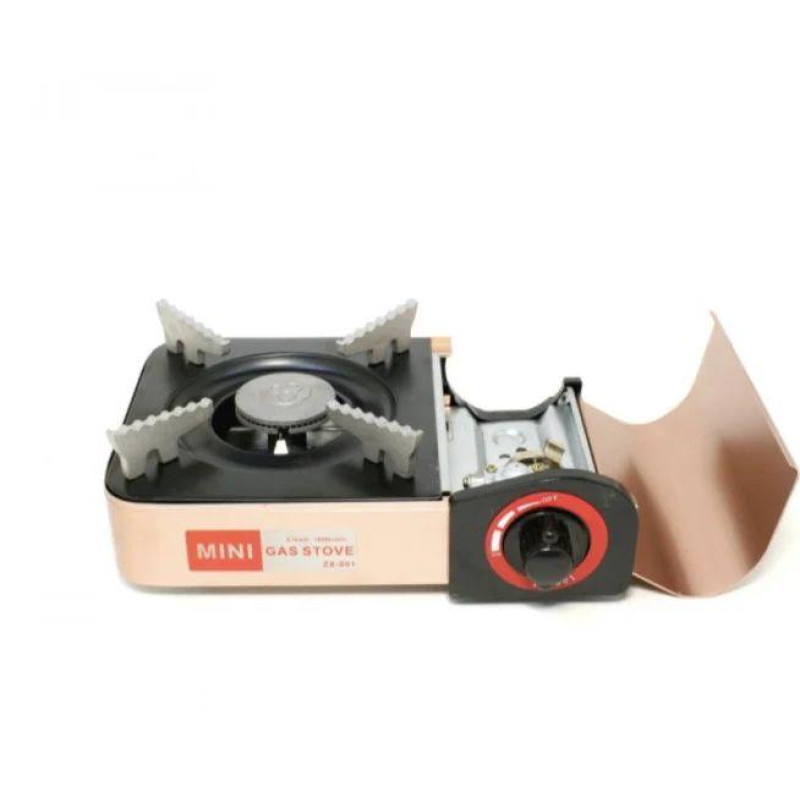 Портативний газовий пальник з п'єзопідпалом Mini Gas Stove ZX-001 (R86813) Туристична газова плита з кейсом для перенесення
