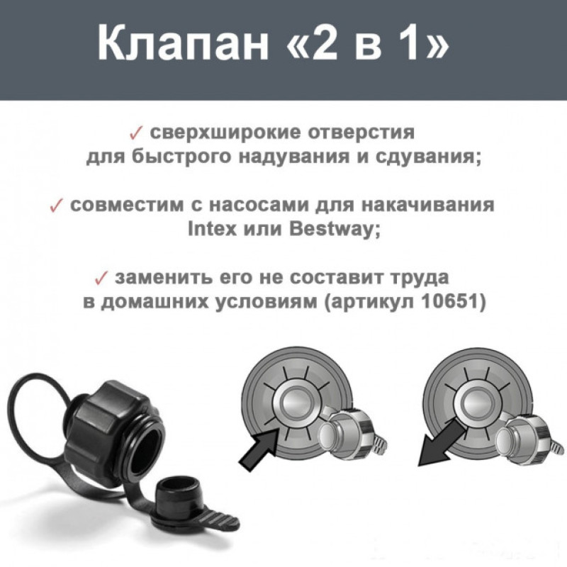 Двомісний надувний матрац для сну та відпочинку Intex 64759 з велюровим покриттям 152х203х25 см