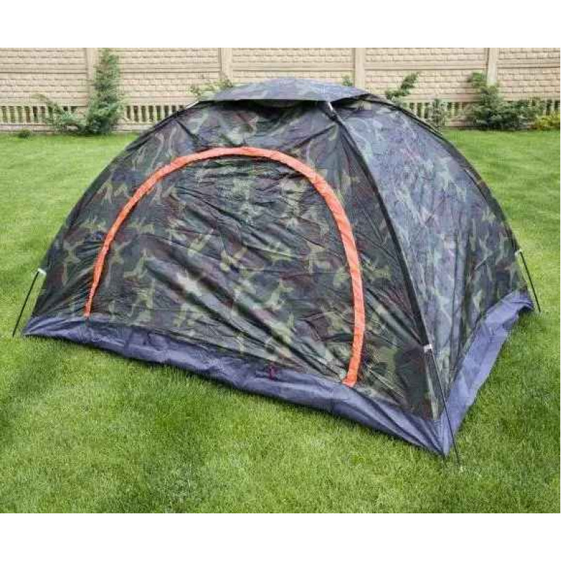 Туристичний намет Autocamp двомісний туристичний для кемпінгу з каркасом 200х150х110 (Хакі)