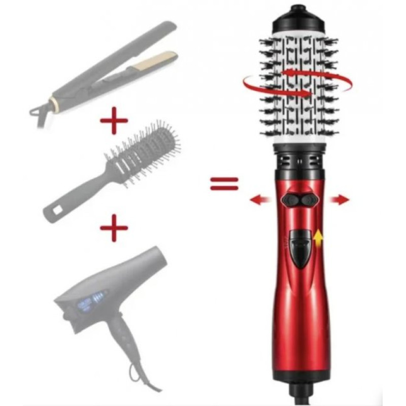 Стайлер для волосся з обертанням Gemei фен щітка для укладання волосся GM-4829