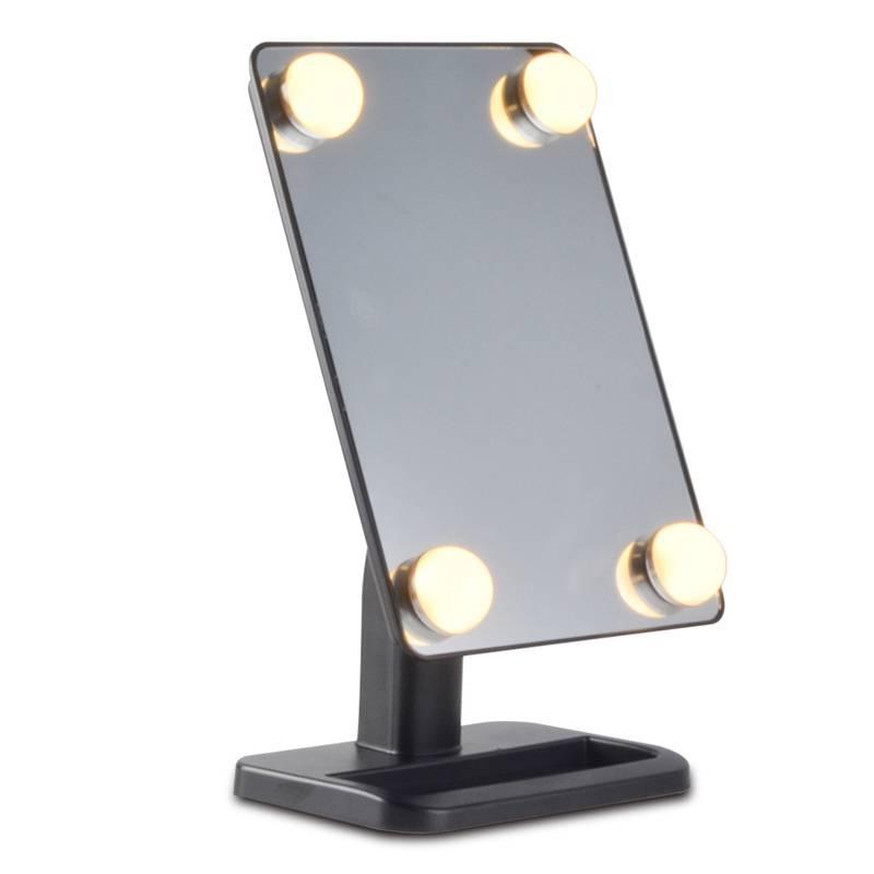 Настільне косметичне дзеркало для макіяжу з підсвічуванням Cosmetie Mirror HH083 (чорне)