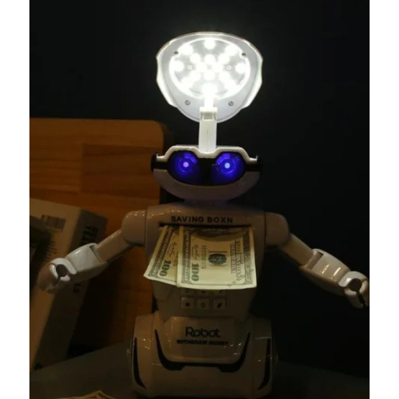 Скарбничка сейф дитячий робот з кодовим замком та світильником 3 в 1 Robot Piggy Bank Скарбничка сейф дитячий робот з кодовим замком та світильником 3 в 1 Robot Piggy Bank
