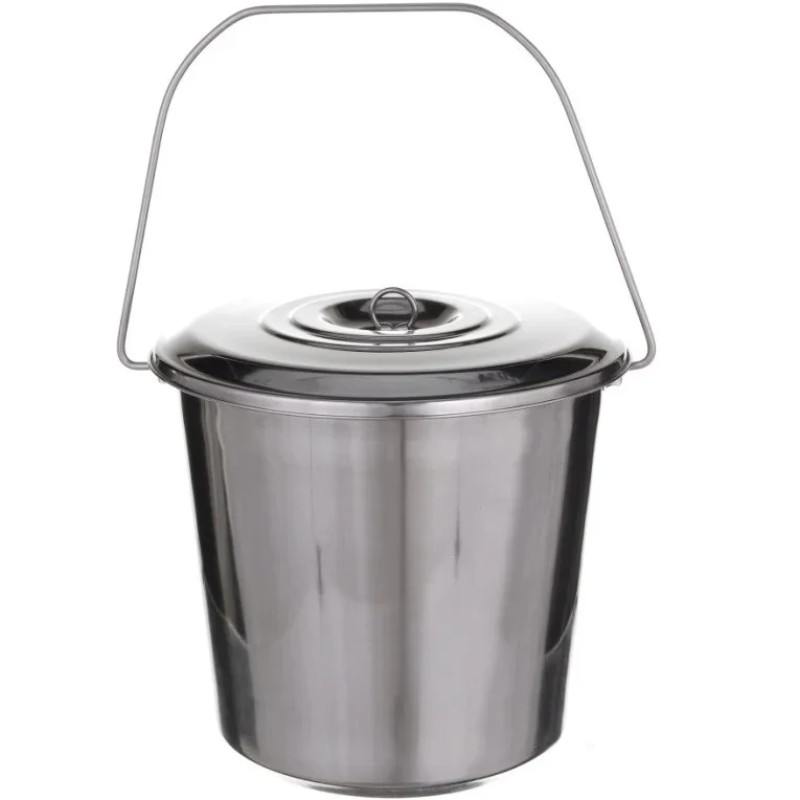 Набір харчових відер із кришками з нержавіючої сталі 5 шт A-PLUS 0385 набір каструль