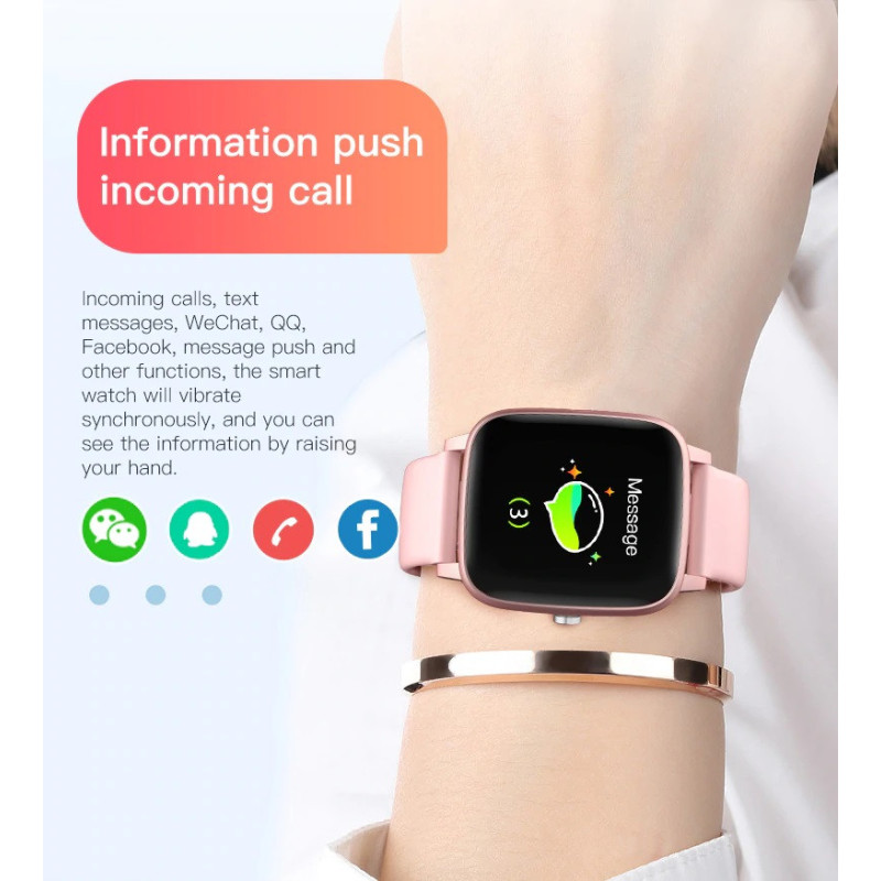 Розумний смарт-годинник з вимірюванням тиску і температури тіла Colmi T98 унісекс (Rosegold)