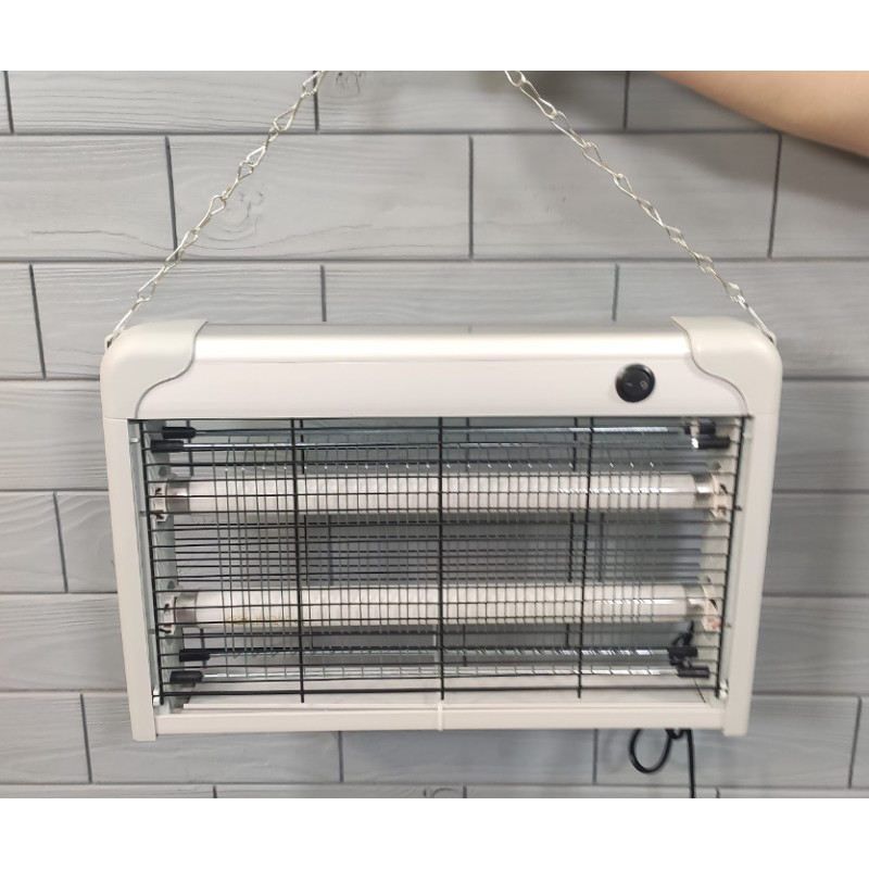 Знищувач комах, світильник пастка для мух та комарів LEBRON 2x10w до 60 м2 Інсектицидна ультрафіолетова лампа