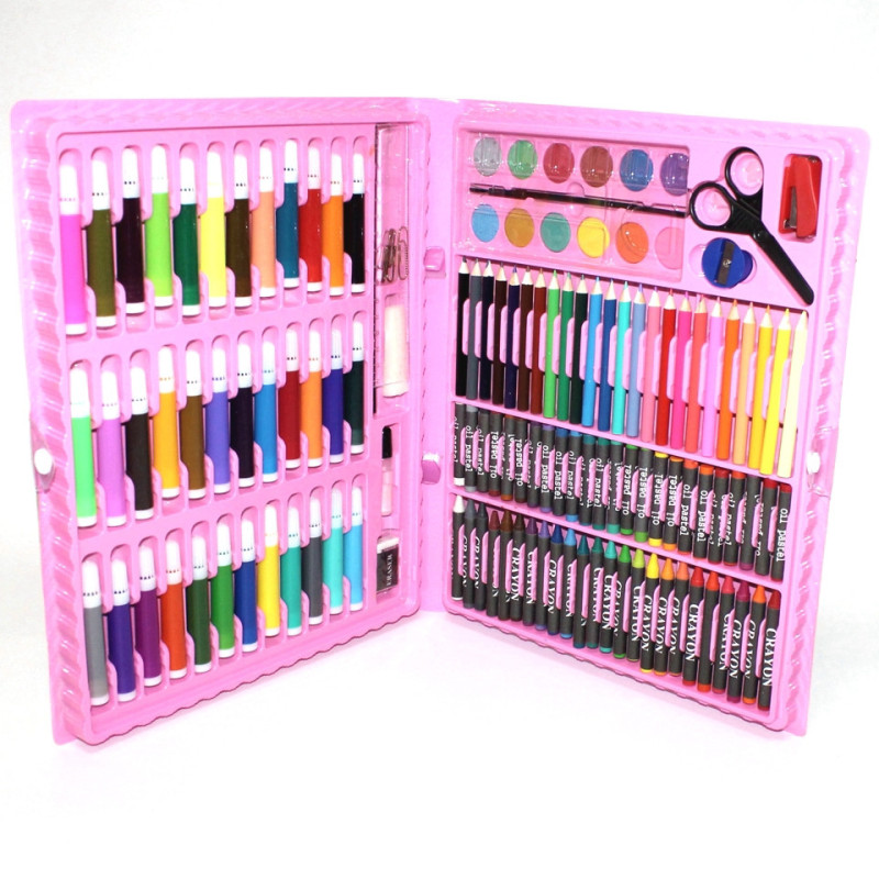 Набір для малювання та дитячої творчості у валізі Easy Paint Art Baby 150 предметів Pangxiang Rose (12409)