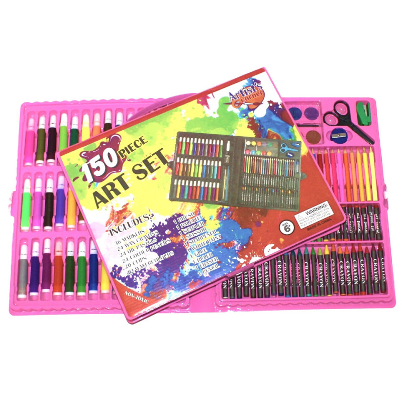 Набір для малювання та дитячої творчості у валізі Easy Paint Art Baby 150 предметів Pangxiang Rose (12409)