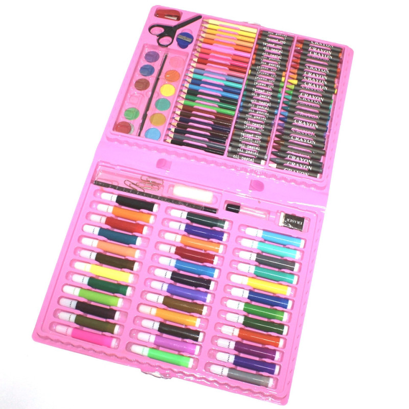 Набір для малювання та дитячої творчості у валізі Easy Paint Art Baby 150 предметів Pangxiang Rose (12409)