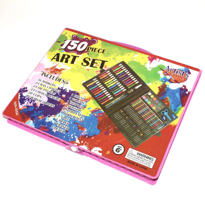 Набір для малювання та дитячої творчості у валізі Easy Paint Art Baby 150 предметів Pangxiang Rose (12409)