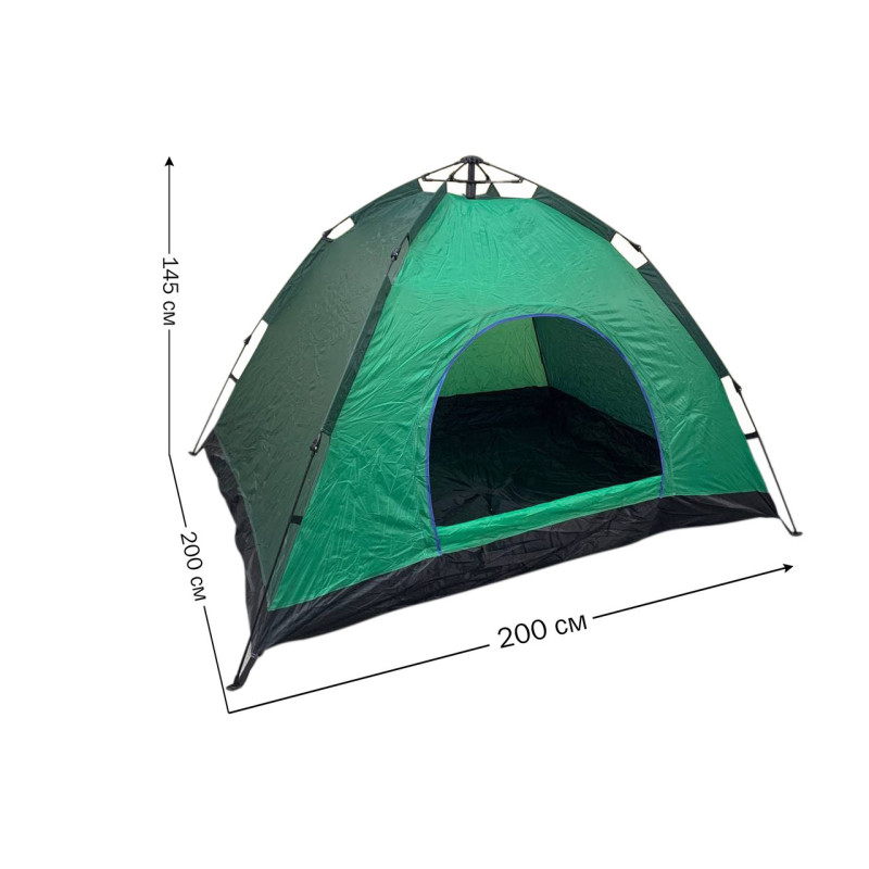 Автоматическая палатка Autocamp 2 местная туристическая для кемпинга с каркасом (Зеленая)