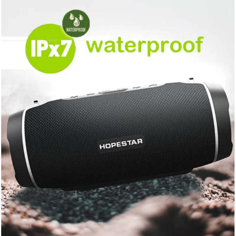 Бездротова портативна стерео колонка з підсвічуванням HOPESTAR H45 (чорна)