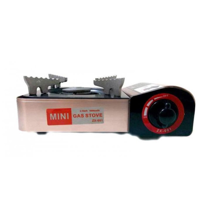 Портативний газовий пальник з п'єзопідпалом Mini Gas Stove ZX-001 (R86813) Туристична газова плита з кейсом для перенесення