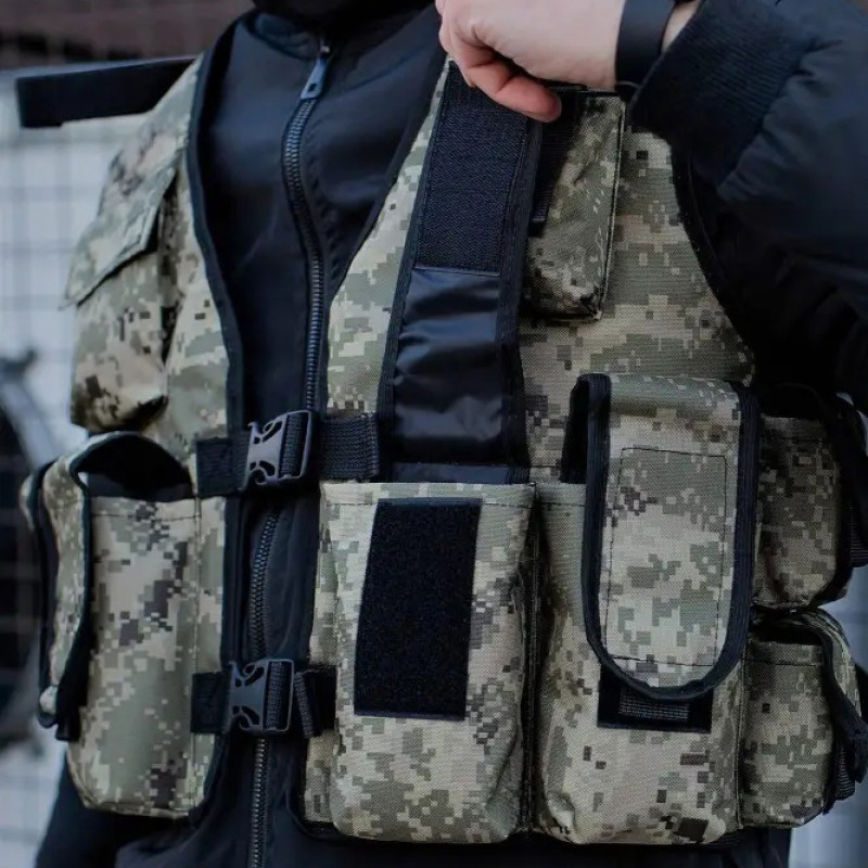 Розвантажувальний жилет тактичний на 10 кишень One Size розвантаження плечова система