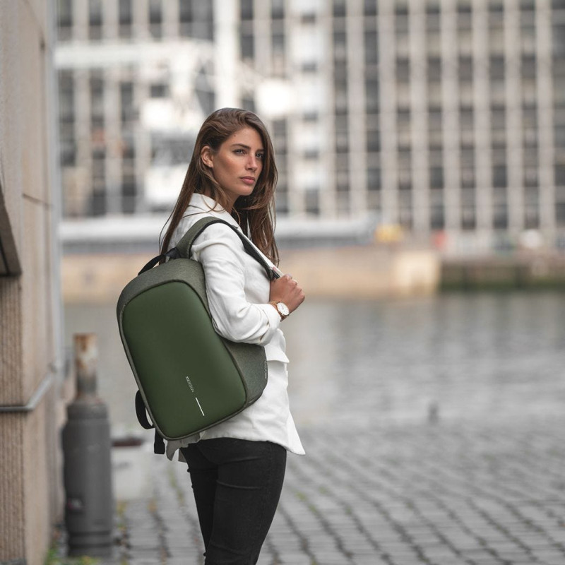 Рюкзак для ноутбука Bobby Hero Small Green (P705.707) с защитой от краж