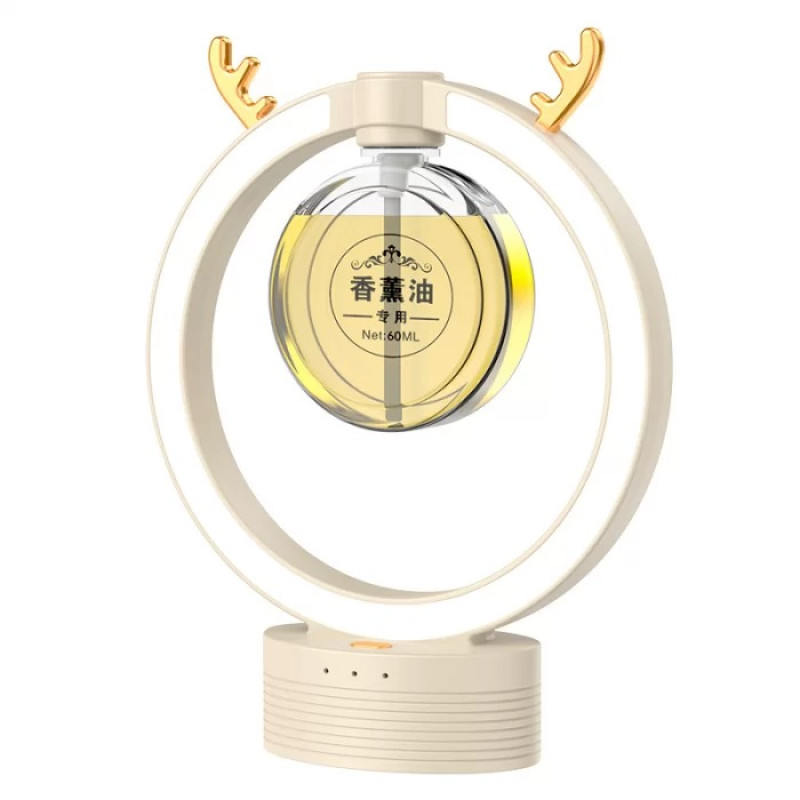 Декоративний зволожувач повітря та ароматизатор LED лампою нічник до 60м2 15.6*6*16.8 см White (NT9880)