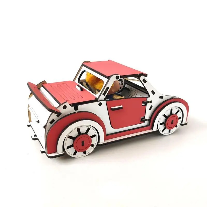 Ляльковий будиночок для ляльок LOL на 4 кімнати ДВП з гаражем і машинкою 42x36x16см Рожевий/Білий