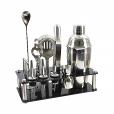 Набор для бара 19 предметов из нержавеющей стали с подставкой Bar Set MJ-7892