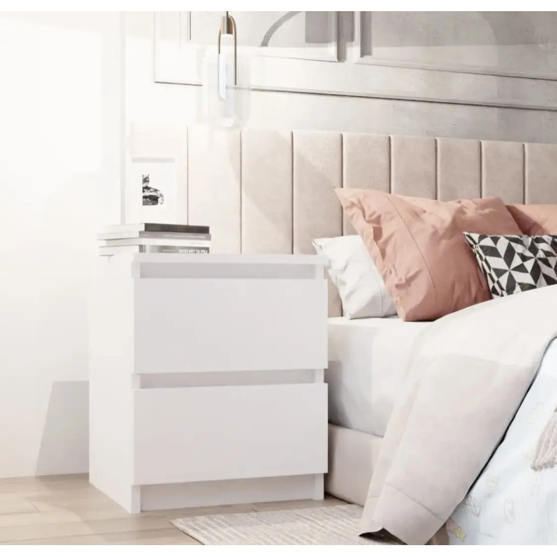 Приліжкова тумбочка з ящиками без ручок в стилі модерн 41х32х30см Fast Comfort FC-7612