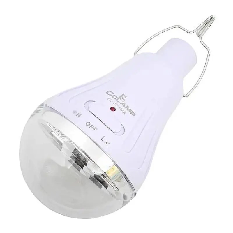 Акумуляторна кемпінгова LED лампа 10Вт 300лм на сонячній батареї 1800мАг з гачком CL-508 White