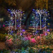 Садовий ґрунтовий ліхтарик 2 шт. на сонячній батареї з датчиком світла та 2 режимами "Верба" NC-7819