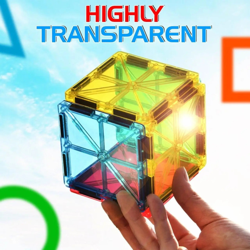 Дитячий конструктор з магнітнітних блоків на 110 деталей Magic Build MB7867 Multicolor