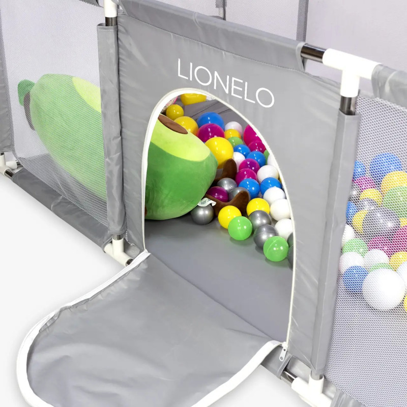 Дитячий ігровий манеж 180х120см з сухим басейном, баскетбольним  кільцем і воротами huge Arena (HA-7609) Gray