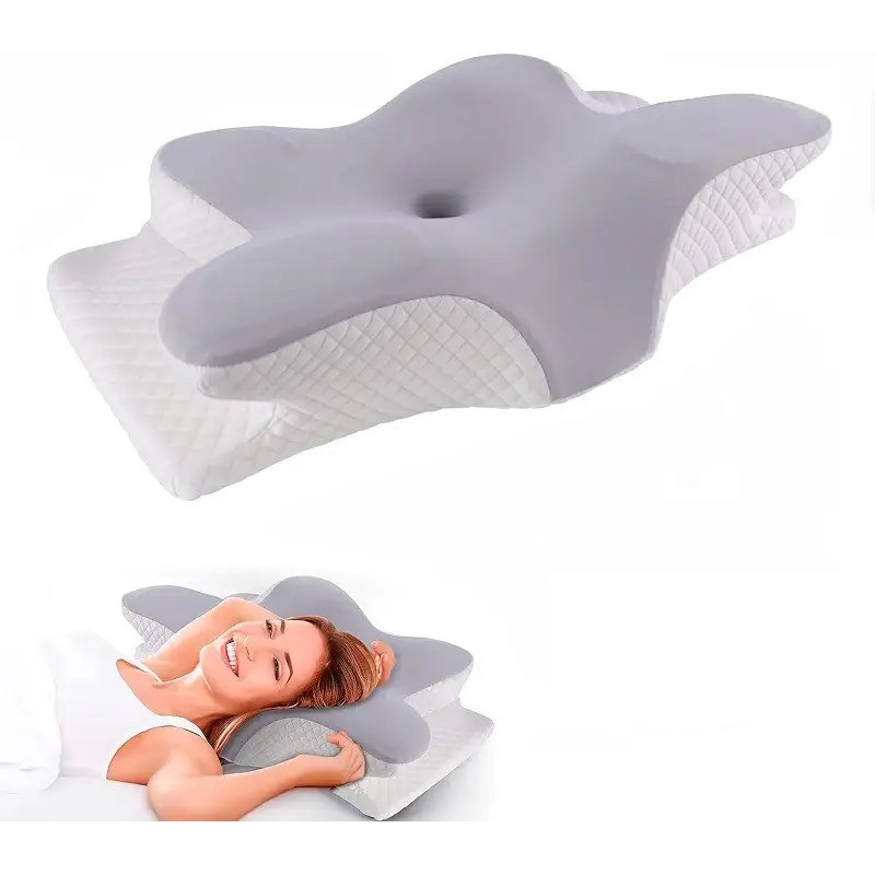 Подушка ортопедична анатомічна охолоджуюча з ефектом пам яті 62×41см Mariposa Pillow MP-8789 White-gray Подушка ортопедична анатомічна охолоджуюча з ефектом пам яті 62×41см Mariposa Pillow MP-8789 White-gray