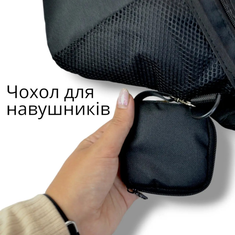 Сумка-бананка на 8 кишень із сіткою та відбиваючим елементом Barco-Bag SN-1905 Black