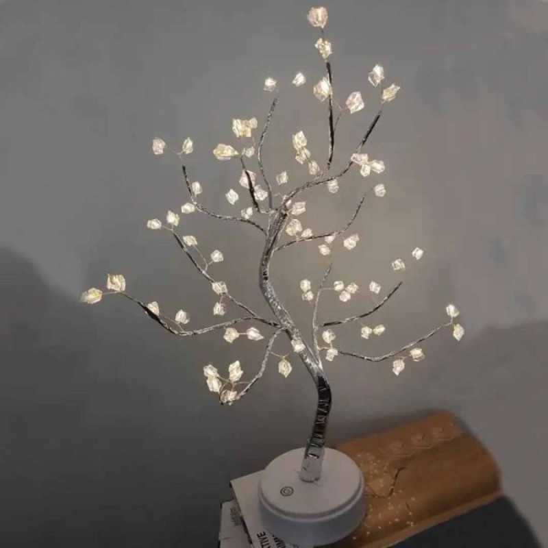 Настільна світлодіодна LED лампа-нічник Silver Tree «Дерево сріблястий кристал» NC-1242 Silver Настільна світлодіодна LED лампа-нічник Silver Tree «Дерево сріблястий кристал» NC-1242 Silver