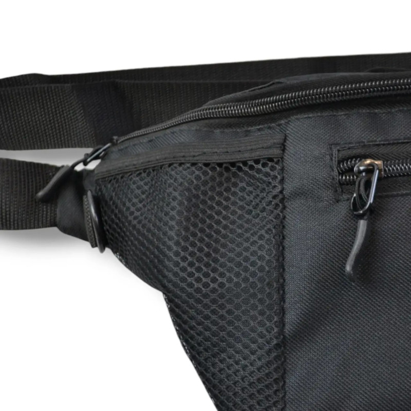 Сумка-бананка на 8 кишень із сіткою та відбиваючим елементом Barco-Bag SN-1905 Black