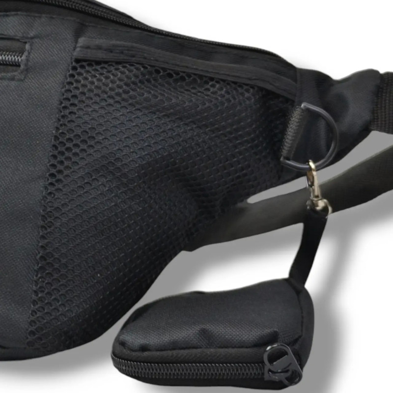 Сумка-бананка на 8 кишень із сіткою та відбиваючим елементом Barco-Bag SN-1905 Black