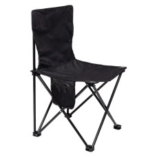 Складаний стілець-крісло для кемпінгу та туризму з посиленим каркасом та чохлом Easy Camping 7814 Black