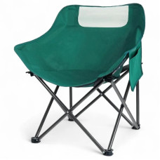Складаний стілець-крісло для кемпінгу та туризму з посиленим каркасом та чохлом Easy Camping 7813 Green