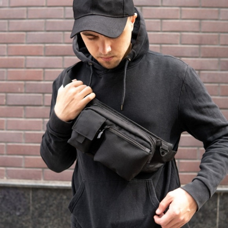 Cумка-бананка через плече Barco-Bag SN-8612 Black