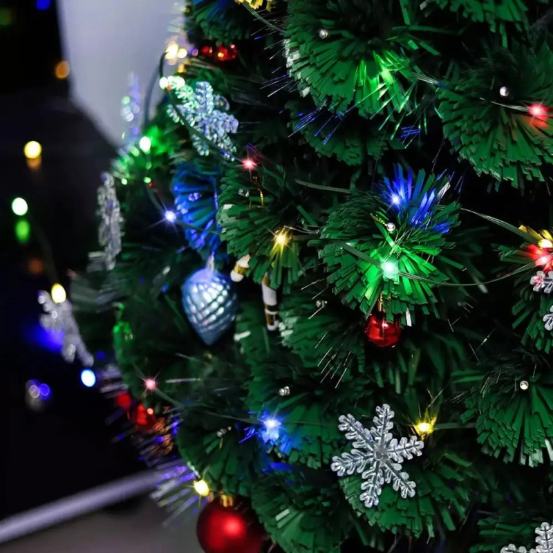 Програмовна новорічна Smart гірлянда на 10 ниток по 2м від USB з Bluetooth, пультом і керуванням із телефона Кінський хвіст SFK-02 RGB