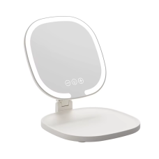 Дзеркало для макіяжу з LED-підсвіткою розкладне з сенсорним управлінням Beauty Mirror BM-7844 White