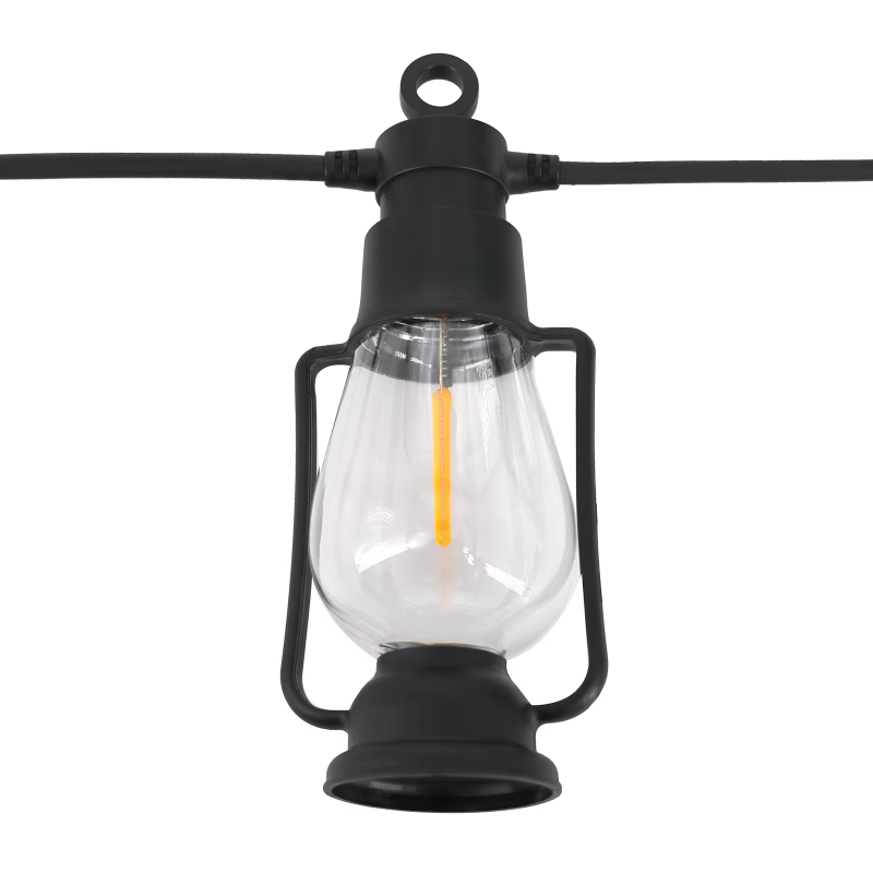 Дизайнерська вулична гірлянда 5м на 10 ламп від 220В з теплим кольором "Лампи підвісні" SFK-49