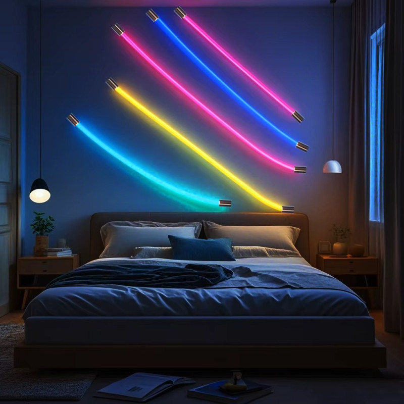 Неонова LED-стрічка USB на 5м Гнучка світлодіодна стрічка з пультом Ribbon RC-16781 RGB Multicolor