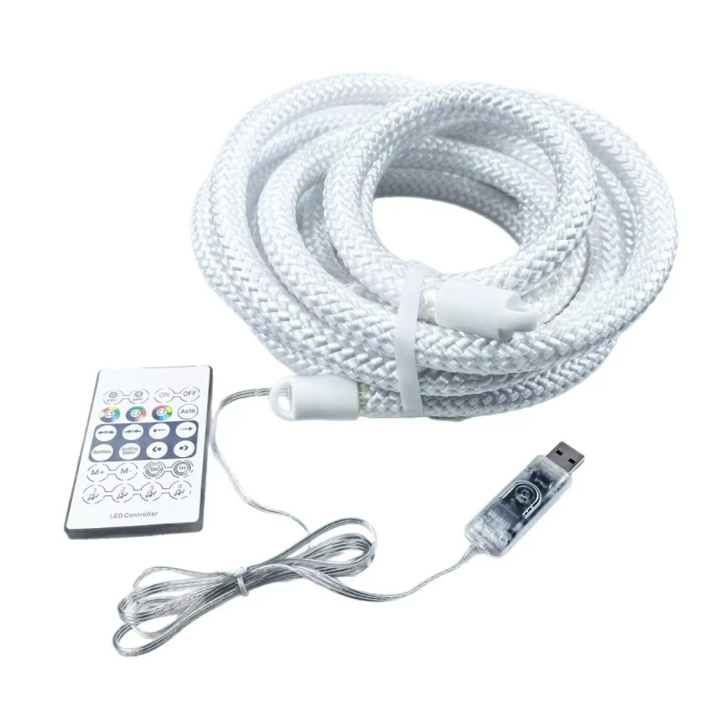 Неонова LED-стрічка USB на 5м Гнучка світлодіодна стрічка з пультом Ribbon RC-16781 RGB Multicolor