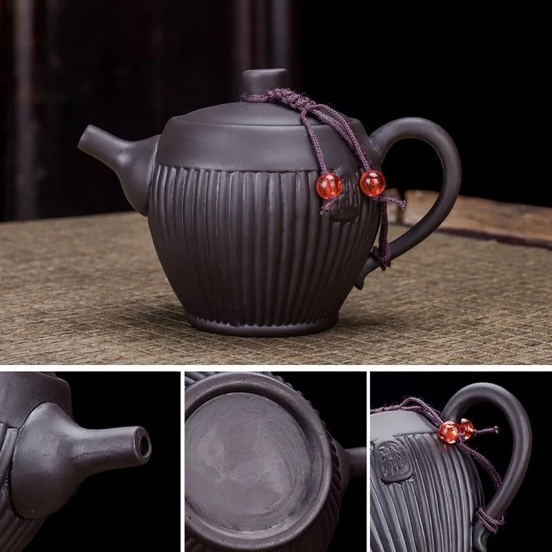 Дорожній набір для чайної церемонії з керамічний 10 предметів TEA SET BAMBOO (TB-1255) Black