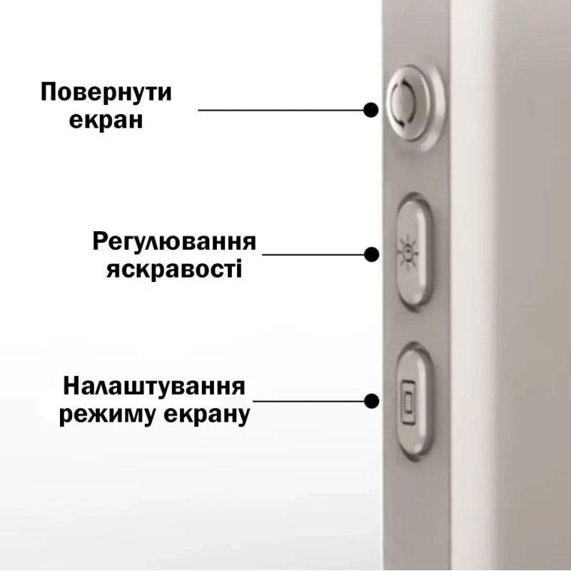 Магнітний екран - монітор для смартфонів з динаміками на задню панель телефону для селфі та блогу X40 White