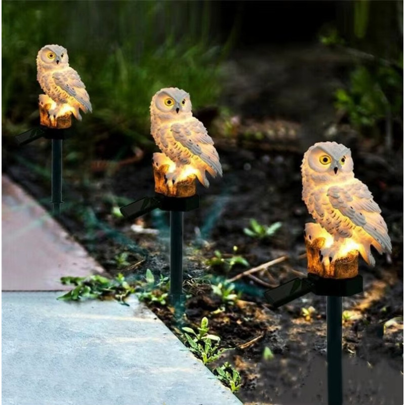 Садовый светильник 15см водонепроникний на солнечной батарее "Сова" NC-7822 White Садовый светильник 15см водонепроникний на солнечной батарее "Сова" NC-7822 White