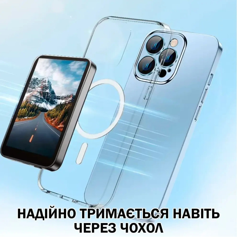 Магнітний екран - монітор для смартфонів з динаміками на задню панель телефону для селфі та блогу X40 White