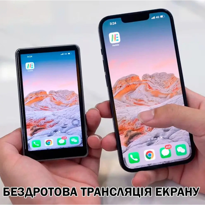 Магнітний екран - монітор для смартфонів з динаміками на задню панель телефону для селфі та блогу X40 White