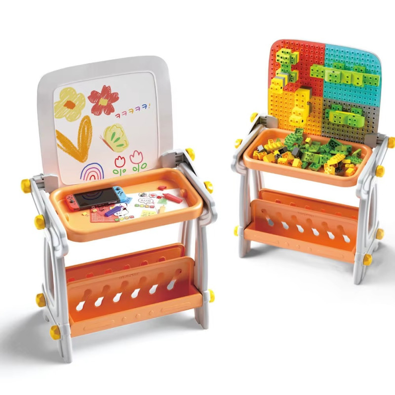 Ігровий дитячий стіл-трансформер 4в1 магнітна дошка для малювання Magic-Table MT-7699 Multicolored